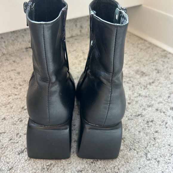 NOT FOR SALE. Leather giant block heel side zip boots - Picture 12 of 14
